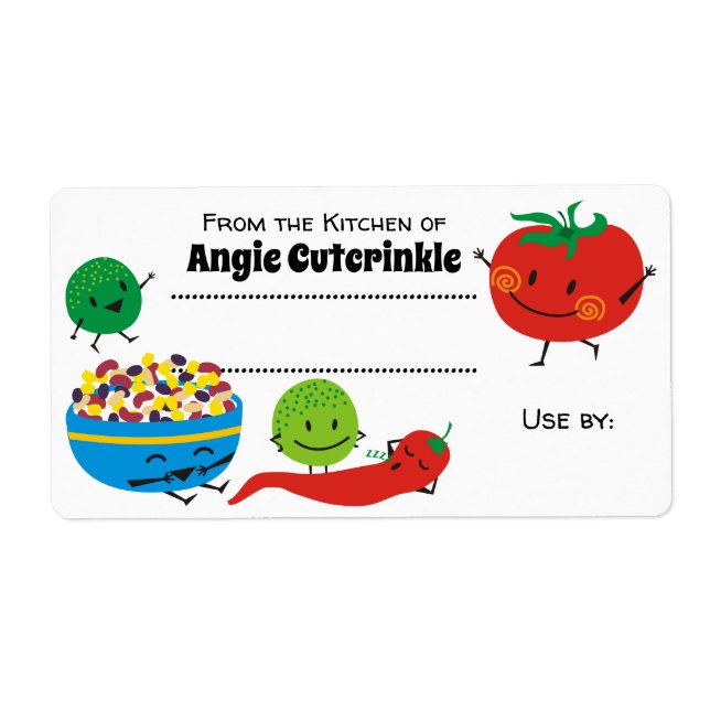 Etiqueta de lata de salsa de comida mexicana (Frente)