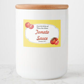 Etiqueta de lata de salsa de tomate