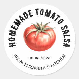 Etiqueta de lata de salsa de tomate casera
