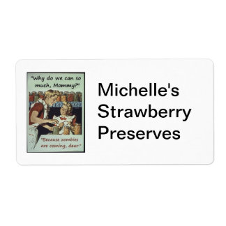 Etiqueta de lata zombie