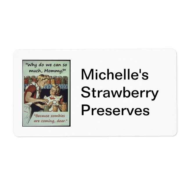 Etiqueta de lata zombie (Frente)