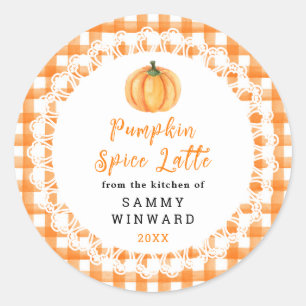 Etiqueta de Latte de Especias de Calabaza Casero