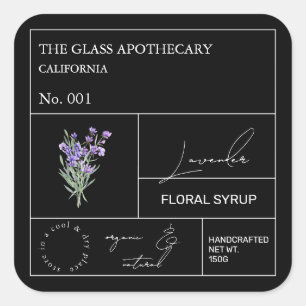 Etiqueta de lavanda apotecaria