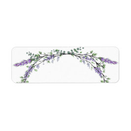 Etiqueta de lavanda y eucalipto