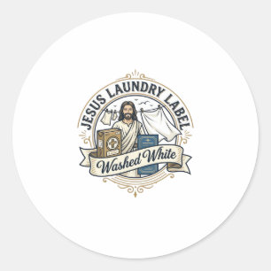 Etiqueta de lavandería de Jesús Lavada Blanca Jesú