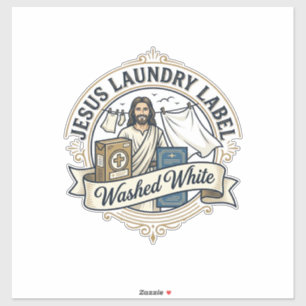 Etiqueta de lavandería de Jesús Lavada Blanca Jesú