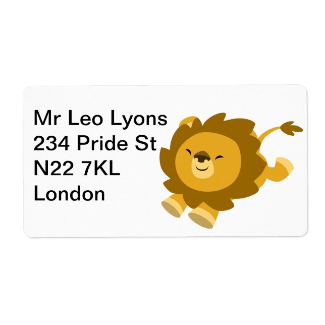 Etiqueta de león de Personalizado estático cutáneo (Frente)