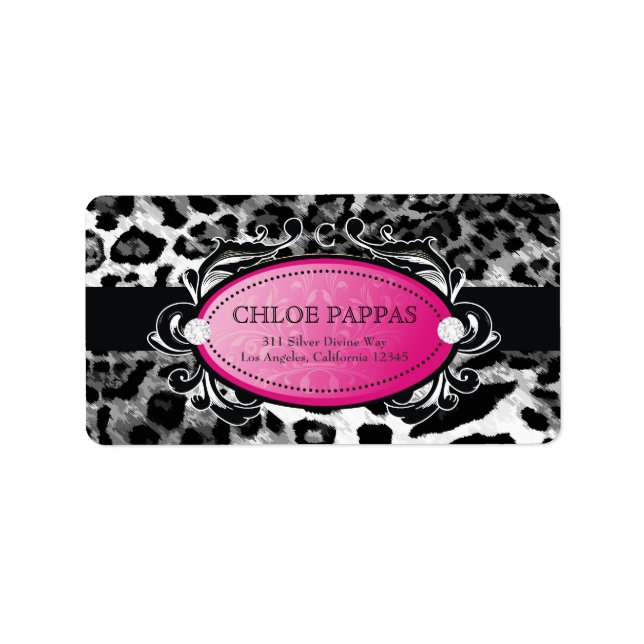 Etiqueta de leopardo de lujo 311 (Frente)