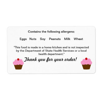 Etiqueta de ley de alimentos para uso doméstico de