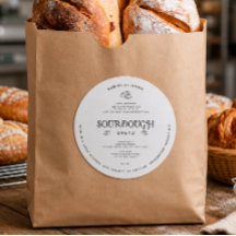 Etiqueta de Ley de Cabaña Moderna para Pan de Masa