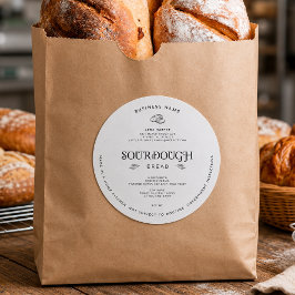 Etiqueta de Ley de Cabaña Moderna para Pan de Masa