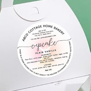 Etiqueta de Ley Modern Cupcake Cottage