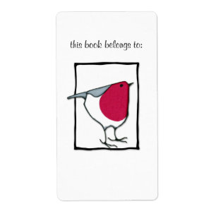 Etiqueta de libreta de pequeños Robin