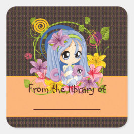 Etiqueta de libro de Hadas Dragón