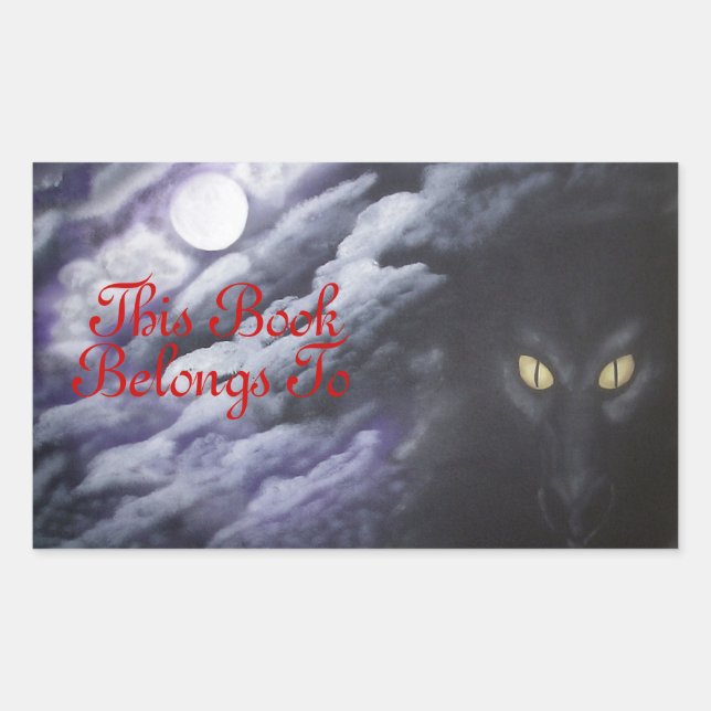 Etiqueta de libro de luna de dragón (Anverso)