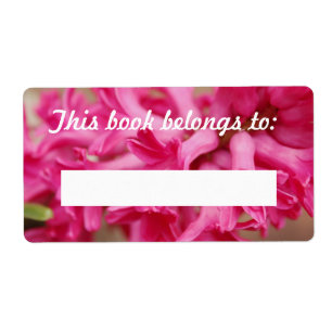 Etiqueta de libro rosa Hyacinin