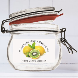 Etiqueta de limón de fabricación casera