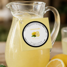 Etiqueta de Limonada Orgánica Casera Con Ingredien
