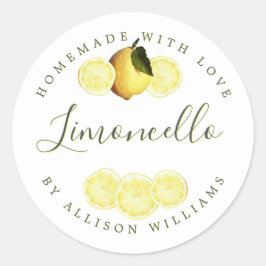 Etiqueta de Limoncello casera personalizado