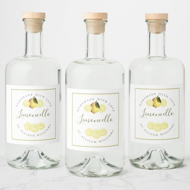 Etiqueta de Limoncello casera personalizado (Botellas)