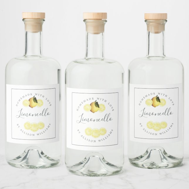 Etiqueta de Limoncello casera personalizado (Botellas)