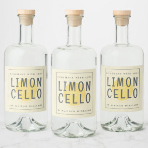 Etiqueta de Limoncello casera personalizado