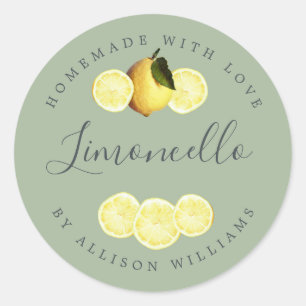 Etiqueta de Limoncello casera personalizado