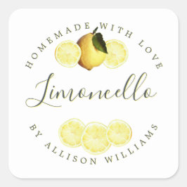 Etiqueta de Limoncello casera personalizado