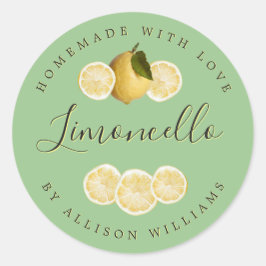 Etiqueta de Limoncello casera personalizado