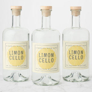 Etiqueta de Limoncello casera personalizado