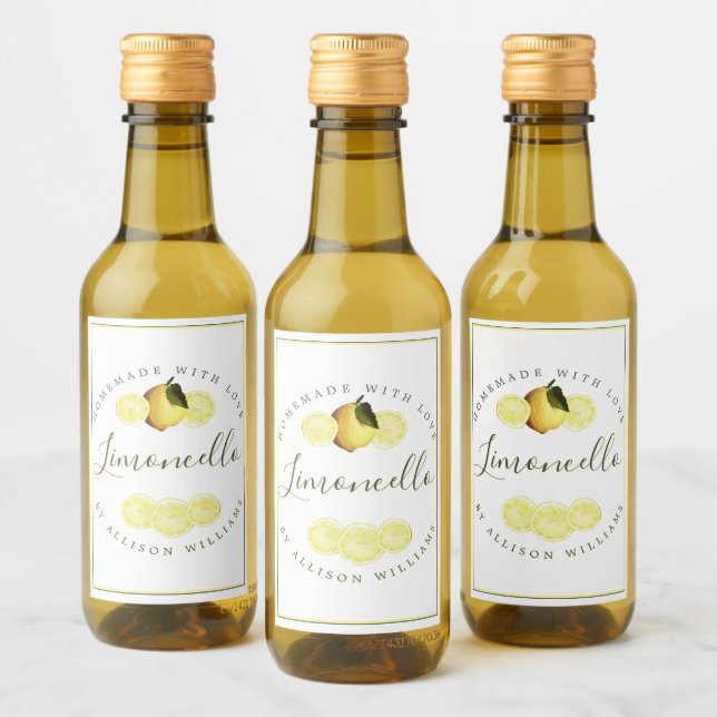 Etiqueta de Limoncello casera personalizado (Botellas)