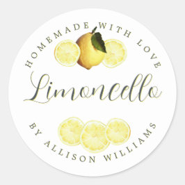Etiqueta de Limoncello casera personalizado