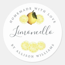Etiqueta de Limoncello casera personalizado
