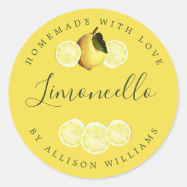 Etiqueta de Limoncello casera personalizado Amaril