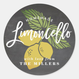 Etiqueta de Limoncello, fondo de la pizarra
