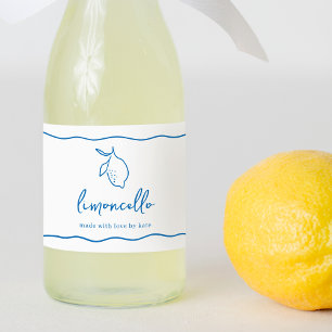 Etiqueta de Limoncello manuscrita Dolce Vita