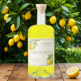 Etiqueta de Limoncello personalizado con lemas de 