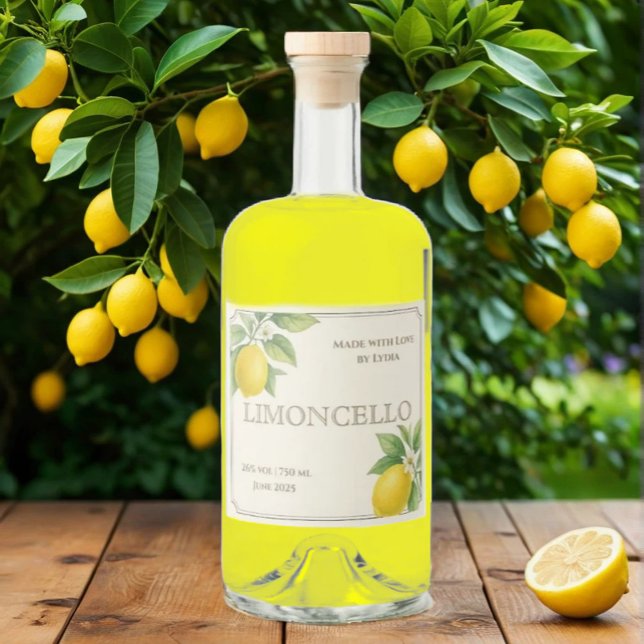 Etiqueta de Limoncello personalizado con lemas de  (Subido por el creador)