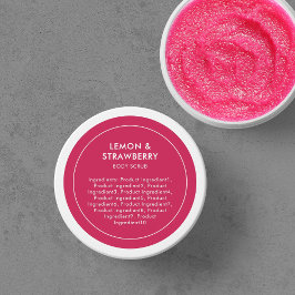 Etiqueta de lista moderna de ingredientes de color