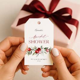 Etiqueta de Llamada de Boda de Bayas de Invierno