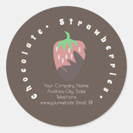 Etiqueta de logotipo de negocio de fresas cubierta