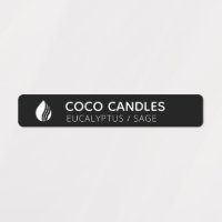 Etiqueta de logotipo de velas delgadas