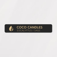 Etiqueta de logotipo de velas delgadas