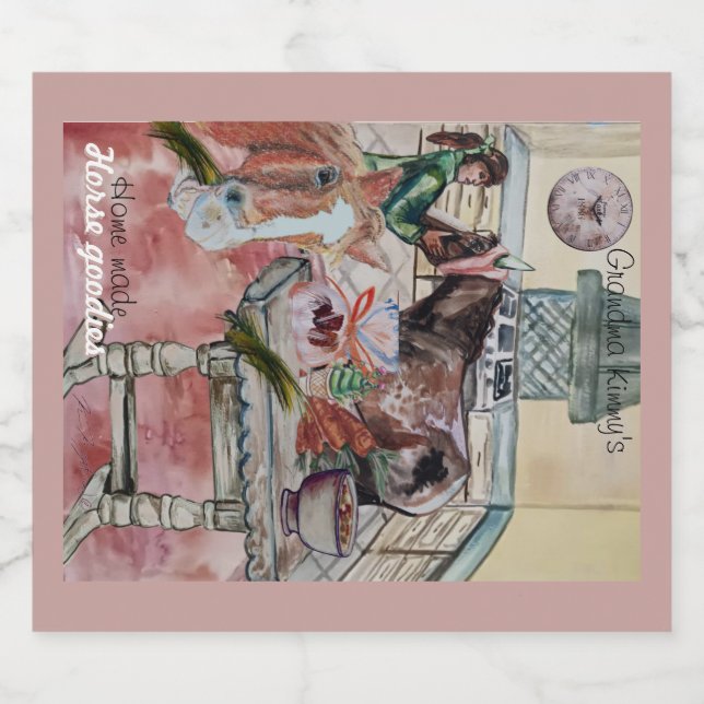 Etiqueta de los caballos de personalizado (Etiqueta única)