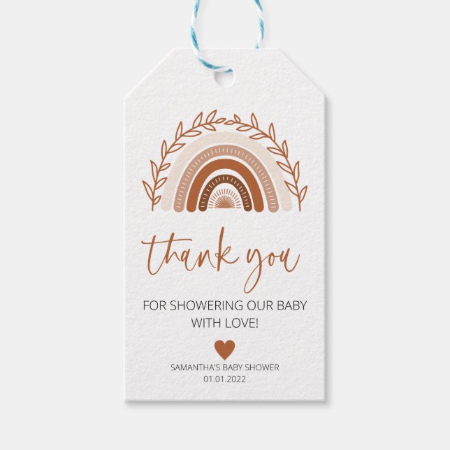 Etiqueta de los favoritos del arcoiris boho, etiqu (Anverso)