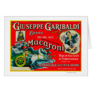 Etiqueta de los macarrones de Giuseppe Garibaldi