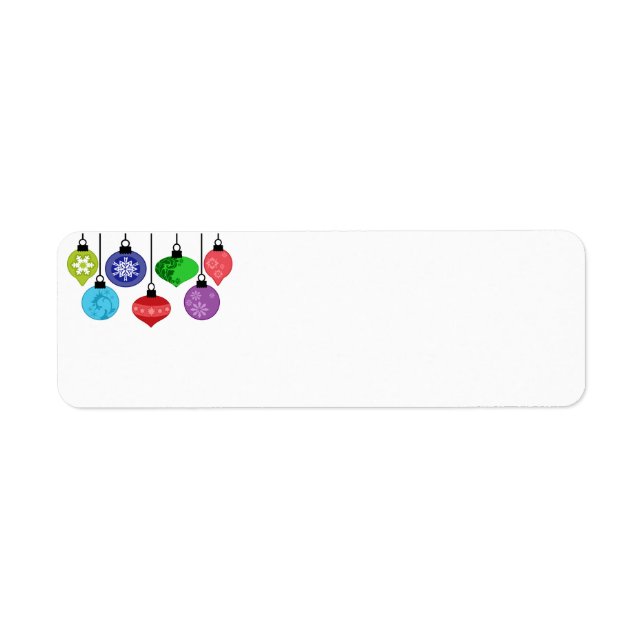 Etiqueta de los ornamentos de Navidad (Frente)
