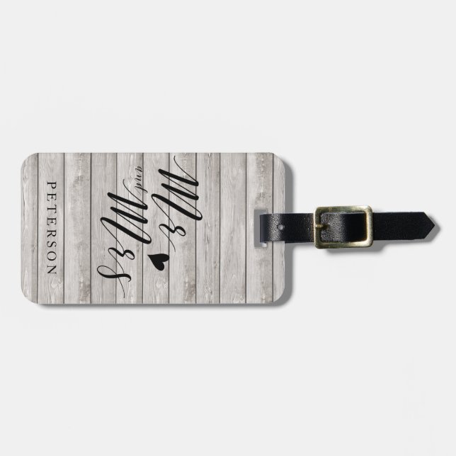 Etiqueta de madera rústica personalizada del (Frente Horizontal)