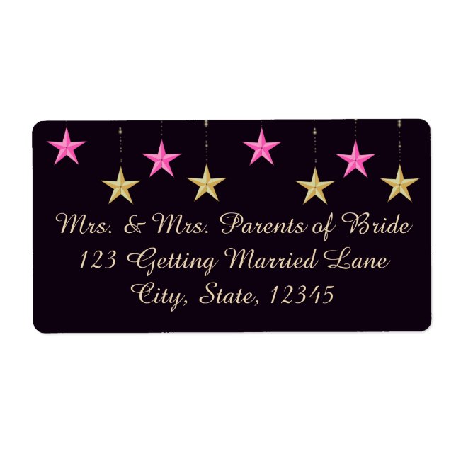 Etiqueta de magenta de las noches árabes (Frente)