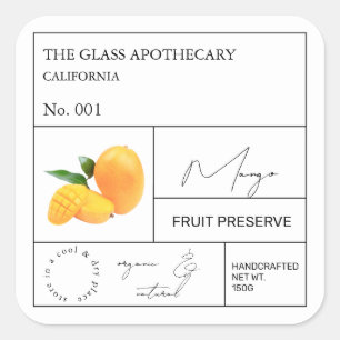 Etiqueta de mango apotecario